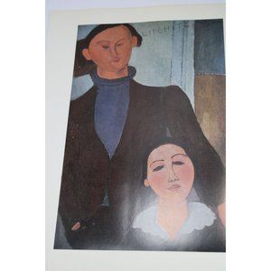 Modigliani Print Jacques Lipchitz and His Wife Vintage 88886